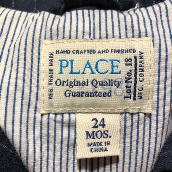 Childrens Place Navy Blue Pin-Striped Blazer - Picture 7 of 8